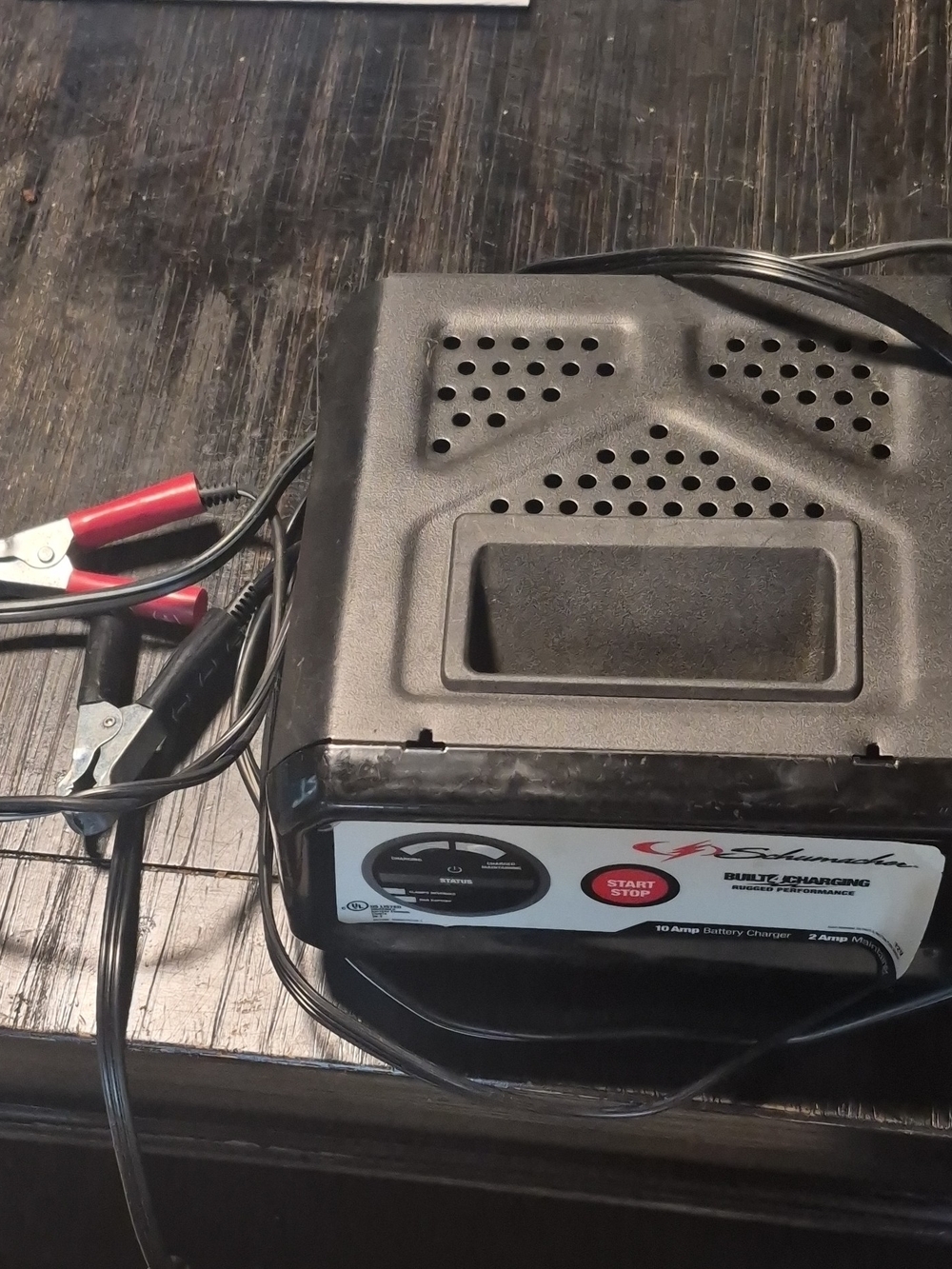 Schumacher SC1282, a 10-amp fully automatic battery charger and maintainer.